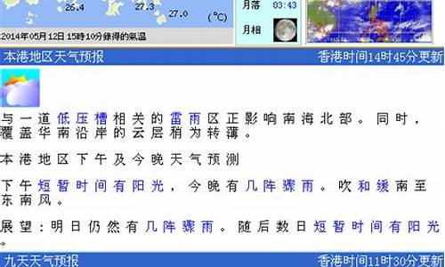 香港天气预报一周7天查询结果_香港天气预报一周7天查询结果是什么